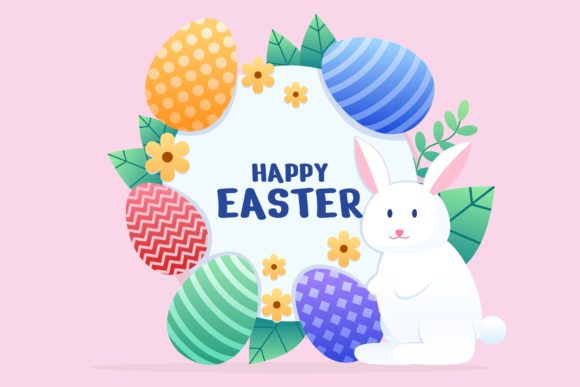 Colorful Happy Easter Design Review