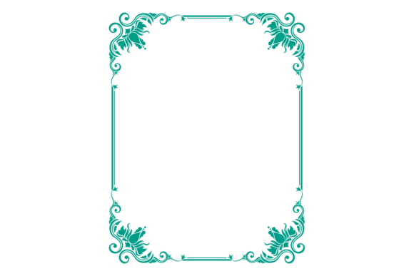Decorative Frame with Ornamental Corners: A Graphic Design Asset for Editorial Use