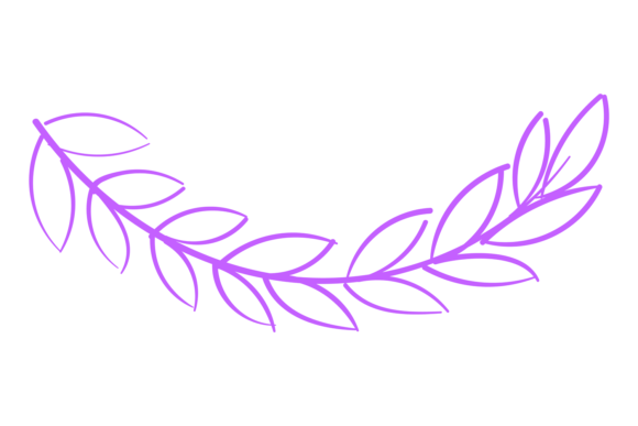 Decorative Tree Branch in Doodle Style