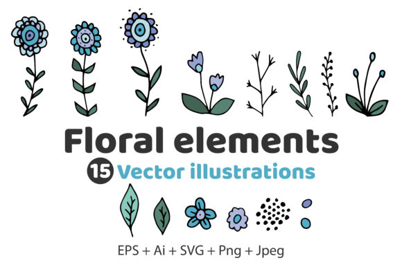 Flowers, Twigs, Leaves Graphics and Illustrations Review
