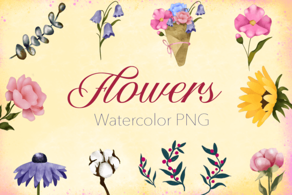Flowers Watercolor PNG Free: Premium Graphics for Editorial Freebies