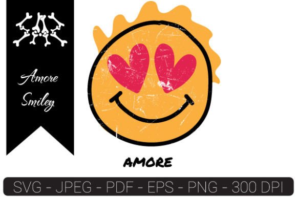 Hand Drawn Amore Smiley Face: A Fresh Graphic for Local Branding