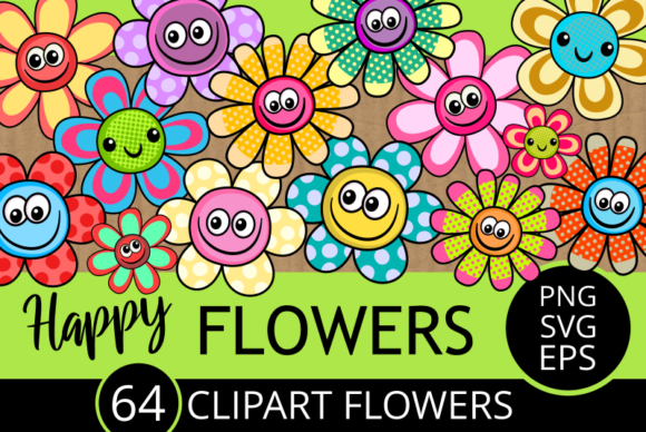 Happy Cartoon Summer Flowers Mega Pack: A Graphic Design Asset Review