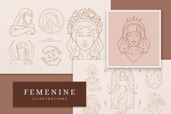 Line Art Women Illustrations Set: A Practical Graphics Review
