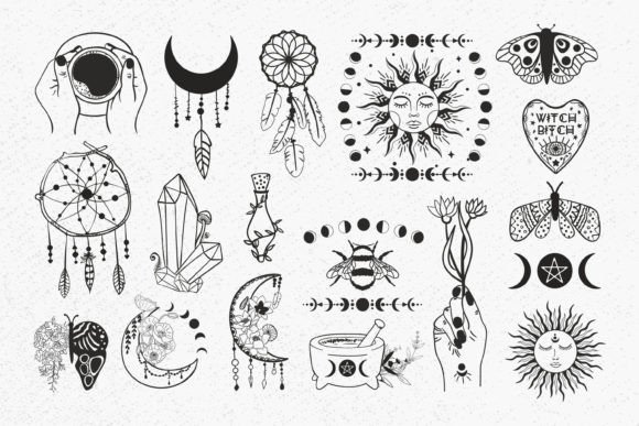 Magic and Celestial SVG, Mystical Svg for Graphics and Illustrations