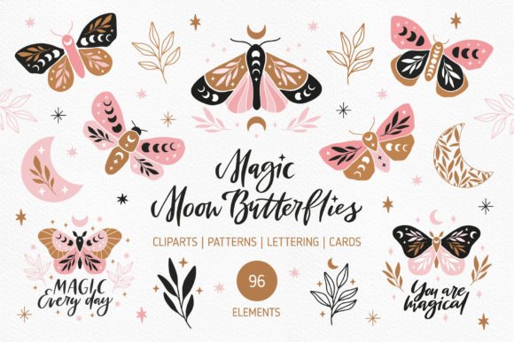 Magic Moon Butterflies Collection: Graphics & Illustrations Review