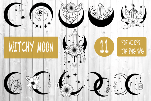 Moon Boho Celestial SVG PNG Bundle: Graphics for Brand Storytelling
