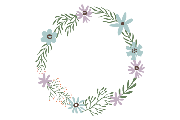 Natural Wreath Decoration. Delicate Flor Graphics & Illustrations