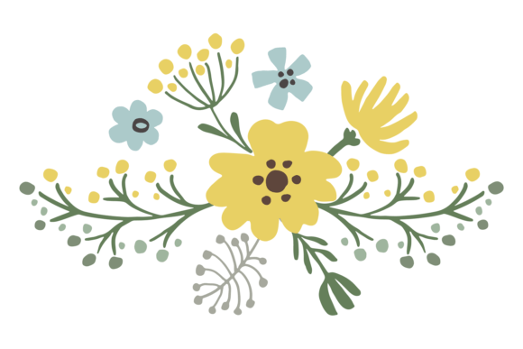 Spring Flowers and Branches. Decorative: Graphics & Illustrations Review