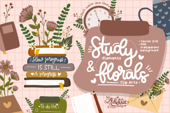 Study Essentials and Florals Clip Art: A Graphics Review for Sellers